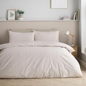 Catherine Lansfield Epping Textured Stripe Reversible Super King Duvet Cover Set with Pillowcases Natural Catherine Lansfield Epping Textured Stripe Reversible Super King Duvet Cover Set with Pillowcases Natural