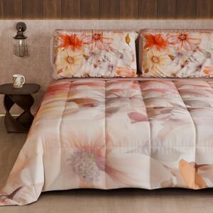 PETTI Artigiani Italiani Winter Quilt, Winter Duvet, Double Sided Quilt, Solid Colour and Digital Floral Print 25 1, 100% Microfibre, Made in Italy PETTI Artigiani Italiani Winter Quilt, Winter Duvet, Double Sided Quilt, Solid Colour and Digital Floral Print 25 1, 100% Microfibre, Made in Italy