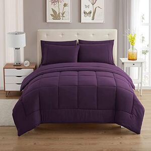 Sweet Home Collection Ultra Soft Down Alternative Set & Luxurious Bed Sheets, Polyester, Purple, Twin XL Sweet Home Collection Ultra Soft Down Alternative Set & Luxurious Bed Sheets, Polyester, Purple, Twin XL