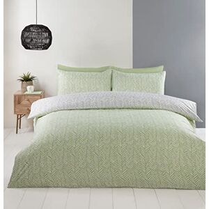 Rapport Home Helston Green & Grey Striped Reversible Duvet Cover Set Single Size Microfibre Bedding with Pillowcase Soft, Easy Care & Modern Design Rapport Home Helston Green & Grey Striped Reversible Duvet Cover Set Single Size Microfibre Bedding with Pillowcase Soft, Easy Care & Modern Design