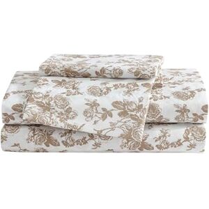 Betsey Johnson Queen Sheet Set, Soft & Lightweight Bedding, Fade & Wrinkle Resistant (Garden Toile Brown, Queen) Betsey Johnson Queen Sheet Set, Soft & Lightweight Bedding, Fade & Wrinkle Resistant (Garden Toile Brown, Queen)