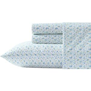 Laura Ashley Full Sheets, Super Soft Cotton Percale Bedding Set with Match Pillowcases, Breathable Essentials (Evie Blue, Full) Laura Ashley Full Sheets, Super Soft Cotton Percale Bedding Set with Match Pillowcases, Breathable Essentials (Evie Blue, Full)
