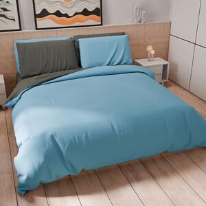 PETTI Artigiani Italiani Double Duvet Cover Set 200 x 200 cm (1 Pillow Case 50 x 80 cm Included) Soft Microfibre Duvet Cover Set Solid Colour Light Blue Dark Grey PETTI Artigiani Italiani Double Duvet Cover Set 200 x 200 cm (1 Pillow Case 50 x 80 cm Included) Soft Microfibre Duvet Cover Set Solid Colour Light Blue Dark Grey