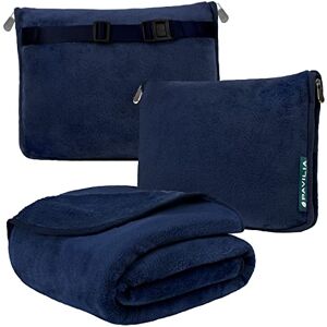 PAVILIA Travel Blanket Pillow, Soft Airplane Blanket 2-IN-1 Combo Set, Plane Blanket Compact Packable, Flight Essentials Car Pillow, Travelers Gifts Accessories Luggage Backpack Strap, 60x43 Navy Blue PAVILIA Travel Blanket Pillow, Soft Airplane Blanket 2-IN-1 Combo Set, Plane Blanket Compact Packable, Flight Essentials Car Pillow, Travelers Gifts Accessories Luggage Backpack Strap, 60x43 Navy Blue