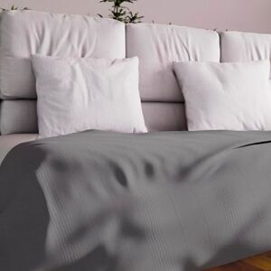 Soleil d'ocre , Adele Bed Cover, Sofa Throw, Cotton, Grey, 180 x 220 cm Soleil d'ocre , Adele Bed Cover, Sofa Throw, Cotton, Grey, 180 x 220 cm