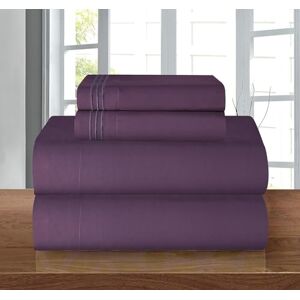 Elegant Comfort Luxurious Soft 1500 Thread Count Egyptian Quality 4-Piece Bed Sheet Set Wrinkle and Fade Resistant Coziest Bedding Set, Deep Pocket up to 16inch, Queen, Purple Elegant Comfort Luxurious Soft 1500 Thread Count Egyptian Quality 4-Piece Bed Sheet Set Wrinkle and Fade Resistant Coziest Bedding Set, Deep Pocket up to 16inch, Queen, Purple