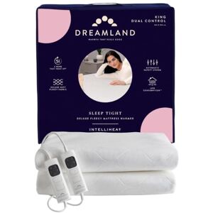 Dreamland Sleep Tight Electric Blanket – Premium Heated Fitted Underblanket with 6 Heat Settings, Fast Heat Up, Overheat Protection & Machine Washable, Timer, 160 x 150cm King Size Dreamland Sleep Tight Electric Blanket – Premium Heated Fitted Underblanket with 6 Heat Settings, Fast Heat Up, Overheat Protection & Machine Washable, Timer, 160 x 150cm King Size