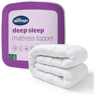 Silentnight Deep Sleep Mattress Topper Double Bed Soft Supportive Comfortable Durable Bed Topper with Easy Fit Elasticated Straps Hypoallergenic and Machine Washable Double 190x135cm Silentnight Deep Sleep Mattress Topper Double Bed Soft Supportive Comfortable Durable Bed Topper with Easy Fit Elasticated Straps Hypoallergenic and Machine Washable Double 190x135cm