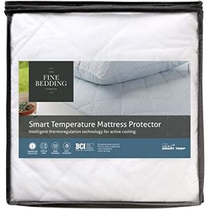 The Fine Bedding Company Smart Temperature Mattress Protector – Single Bed Mattress Cover with Activated Cooling Cotton, HeiQ Smart Temp Technology, Washable Bed Protector – Single The Fine Bedding Company Smart Temperature Mattress Protector – Single Bed Mattress Cover with Activated Cooling Cotton, HeiQ Smart Temp Technology, Washable Bed Protector – Single