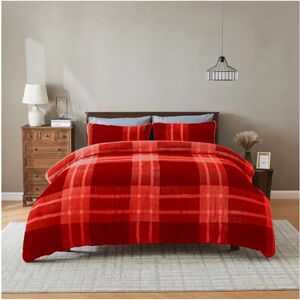 GC GAVENO CAVAILIA Fleece Bedding King Size Duvet Set Faux Fur Teddy Duvet Cover with Pillow Cases Warm, Soft Geometric Bedding & Linen Breathable Fluffy Quilt Covers (230x220), Red GC GAVENO CAVAILIA Fleece Bedding King Size Duvet Set Faux Fur Teddy Duvet Cover with Pillow Cases Warm, Soft Geometric Bedding & Linen Breathable Fluffy Quilt Covers (230x220), Red