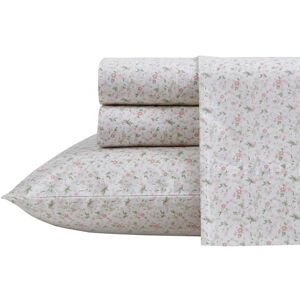 Laura Ashley Full Sheets, Cotton Percale Bedding Set, Lightweight & Breathable Home Decor (Evie Pink, Full) Laura Ashley Full Sheets, Cotton Percale Bedding Set, Lightweight & Breathable Home Decor (Evie Pink, Full)