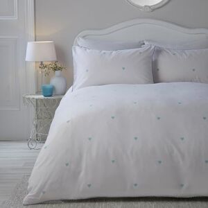 Serene White & Duck Egg Heart Duvet Cover Single Bedding Size (140 x 200cm) Duck Egg Blue Rim Edge White Bedding Love Hearts Print Duvet Cover in Single Serene White & Duck Egg Heart Duvet Cover Single Bedding Size (140 x 200cm) Duck Egg Blue Rim Edge White Bedding Love Hearts Print Duvet Cover in Single