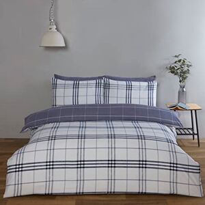 Rapport Home Harris Checkered Duvet Set Double Denim, Blue Rapport Home Harris Checkered Duvet Set Double Denim, Blue