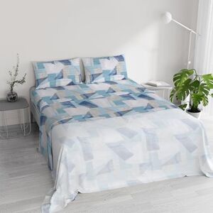 Italian Bed Linen River Cotton Double Bed Sheet Set, Made in Italy – Complete Bed Set, Fitted Sheet, Top Sheet 240 x 300 cm and 2 Pillowcases with Inner Flap (Double, Milk) Italian Bed Linen River Cotton Double Bed Sheet Set, Made in Italy – Complete Bed Set, Fitted Sheet, Top Sheet 240 x 300 cm and 2 Pillowcases with Inner Flap (Double, Milk)