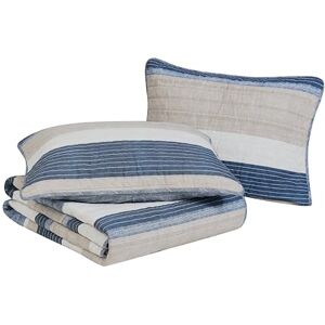 Nautica Cotton Reversible Bedding with Matching Shams, Home Decor for All Seasons, 100%, Ridgeport Blue, Queen Nautica Cotton Reversible Bedding with Matching Shams, Home Decor for All Seasons, 100%, Ridgeport Blue, Queen