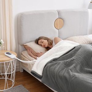 JUMMICO 2025 Winter Upgrade Electric Heated Throw, Ultra-Soft Flannel Fleece Blanket 160x118cm, 6 Heat Settings & 12H Timer, Machine Washable with Auto Shut-Off, Energy Saving & Safe, Light Grey JUMMICO 2025 Winter Upgrade Electric Heated Throw, Ultra-Soft Flannel Fleece Blanket 160x118cm, 6 Heat Settings & 12H Timer, Machine Washable with Auto Shut-Off, Energy Saving & Safe, Light Grey