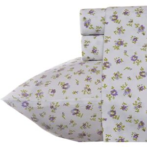 Laura Ashley Queen Sheets, Soft Sateen Cotton Bedding Set Sleek, Smooth, & Breathable Home Decor (Petite Fleur Heather, Queen) Laura Ashley Queen Sheets, Soft Sateen Cotton Bedding Set Sleek, Smooth, & Breathable Home Decor (Petite Fleur Heather, Queen)