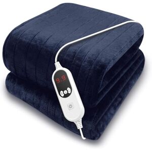 Purus Navy XL Heated Throw Electric Blanket, 180 x 130cm Heated Blanket Machine Washable Soft Micro Fleece Electric Throw Overblanket with 12HR Timer and 9x Control Heat Settings Purus Navy XL Heated Throw Electric Blanket, 180 x 130cm Heated Blanket Machine Washable Soft Micro Fleece Electric Throw Overblanket with 12HR Timer and 9x Control Heat Settings