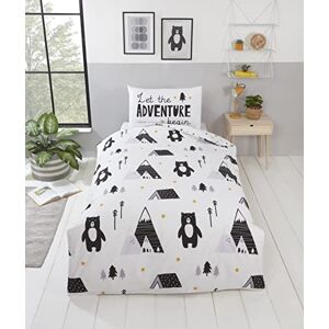 Rapport Home Kids Forest Grizzly Bear Duvet Cover Set Reversible Single Bedding for Boys & Girls Adventurous Woodland Theme Rapport Home Kids Forest Grizzly Bear Duvet Cover Set Reversible Single Bedding for Boys & Girls Adventurous Woodland Theme