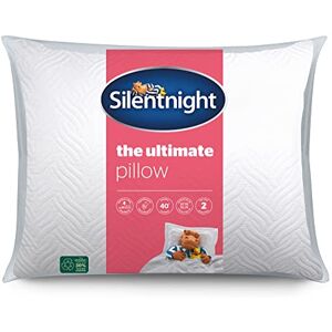Silentnight Ultimate Pillow Soft and Supportive Bed Pillow with Luxury Quilted Pinsonic Soft Touch Cover, Machine Washable and Hypoallergenic for Back and Side Sleepers Pack of 1, White Silentnight Ultimate Pillow Soft and Supportive Bed Pillow with Luxury Quilted Pinsonic Soft Touch Cover, Machine Washable and Hypoallergenic for Back and Side Sleepers Pack of 1, White