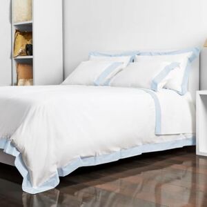 Catherine Lansfield Camalisa White/Blue Duvet Cover Set 260x240+50x70(2), Cotton Catherine Lansfield Camalisa White/Blue Duvet Cover Set 260x240+50x70(2), Cotton