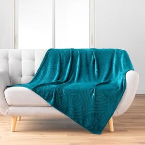 Douceur d'Intérieur , Blanket (125 x 150 cm) Nelia Blue, Flannel Relief Plain Douceur d'Intérieur , Blanket (125 x 150 cm) Nelia Blue, Flannel Relief Plain