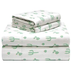 Pointehaven Cactus Velvet Cotton Sheet Set - Cal King - Warm & Cozy Pointehaven Cactus Velvet Cotton Sheet Set - Cal King - Warm & Cozy