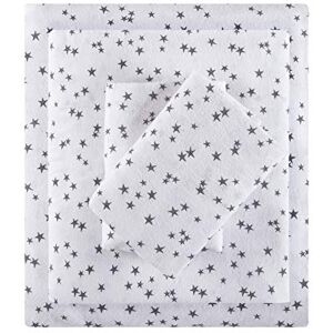 Intelligent Design Cozy Soft 100% Cotton Flannel Print Animals Stars Cute Warm, Ultra Soft Cold Weather Sheet Set, Twin, Gray Stars 3 Piece Intelligent Design Cozy Soft 100% Cotton Flannel Print Animals Stars Cute Warm, Ultra Soft Cold Weather Sheet Set, Twin, Gray Stars 3 Piece