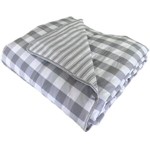 Catherine Lansfield Check and Stripe Trapuntino - Duvet Cover Catherine Lansfield Check and Stripe Trapuntino - Duvet Cover