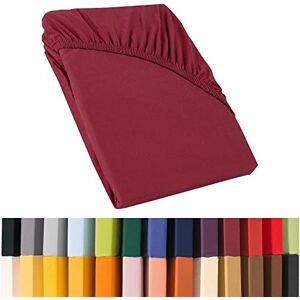CelinaTex 0001903 Jersey Fitted Sheet, 140 x 200-160 x 220 cm for Box Spring Beds, Waterbeds and Standard Mattresses, Fitted Sheet, 100% Maco-Cotton Quality, Relax series, Bordeaux Red CelinaTex 0001903 Jersey Fitted Sheet, 140 x 200-160 x 220 cm for Box Spring Beds, Waterbeds and Standard Mattresses, Fitted Sheet, 100% Maco-Cotton Quality, Relax series, Bordeaux Red