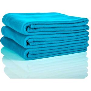 Glart Oeko-Tex fleece blankets set of 3 in turquoise, 130x160 cm, 200g/m2. Can be used as a blanket, sofa blanket, cuddly blanket, sofa throw or picnic blanket Glart Oeko-Tex fleece blankets set of 3 in turquoise, 130x160 cm, 200g/m2. Can be used as a blanket, sofa blanket, cuddly blanket, sofa throw or picnic blanket