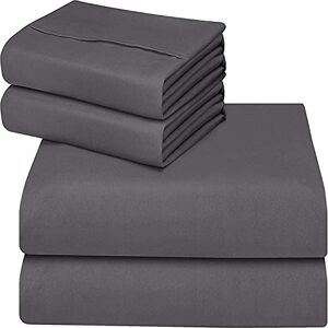 ComfyWell Fitted Sheets King Size Deep Fitted King Size Sheet (35 cm) Soft Brushed Microfibre Fabric Grey Bedding Shrinkage and Fade Resistant. (King (150x200cm), Grey) ComfyWell Fitted Sheets King Size Deep Fitted King Size Sheet (35 cm) Soft Brushed Microfibre Fabric Grey Bedding Shrinkage and Fade Resistant. (King (150x200cm), Grey)