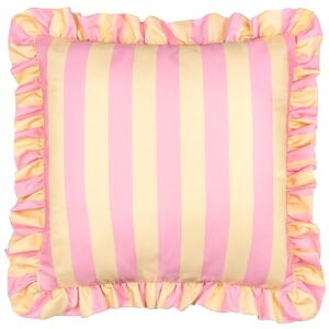 furn. Palm Royale Stripe Polyester Filled Cushion – Water Resistant Bold Striped Ruffle Trim Outdoor Decorative Pillow (Pink/Yellow – 50x50cm) furn. Palm Royale Stripe Polyester Filled Cushion – Water Resistant Bold Striped Ruffle Trim Outdoor Decorative Pillow (Pink/Yellow – 50x50cm)
