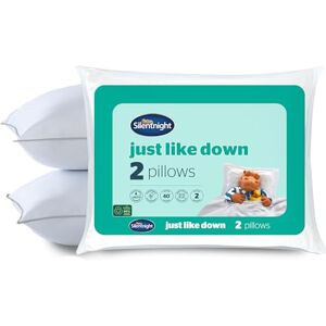 Silentnight Luxury Just Like Down Pillow Pack of 2 Pair of Hotel Bed Pillows with Soft Medium Support and Luxurious Stitching Machine Washable and Hypoallergenic 2 Count (Pack of 1) Silentnight Luxury Just Like Down Pillow Pack of 2 Pair of Hotel Bed Pillows with Soft Medium Support and Luxurious Stitching Machine Washable and Hypoallergenic 2 Count (Pack of 1)