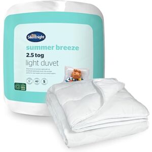 Silentnight Summer Breeze 2.5 Tog Double Duvet Lightweight Low Tog Summer Duvet Quilt Ideal for Warm Nights and Hot Sleepers Hypoallergenic and Machine Washable Double 200x200cm Silentnight Summer Breeze 2.5 Tog Double Duvet Lightweight Low Tog Summer Duvet Quilt Ideal for Warm Nights and Hot Sleepers Hypoallergenic and Machine Washable Double 200x200cm