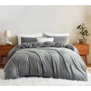 Lanqinglv Flannel Fleece Bed Linen 135 x 200 cm Grey Plush Fluffy Winter Bed Linen Warm Cashmere Touch Flannelette Plain Duvet Cover with Zip and Pillowcase 80 x 80 cm Lanqinglv Flannel Fleece Bed Linen 135 x 200 cm Grey Plush Fluffy Winter Bed Linen Warm Cashmere Touch Flannelette Plain Duvet Cover with Zip and Pillowcase 80 x 80 cm