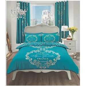 GC GAVENO CAVAILIA Easy Care Floral Printed Design Duvet Cover Set with Matching Pillowcase Geometric Bedding, KING, TEAL GC GAVENO CAVAILIA Easy Care Floral Printed Design Duvet Cover Set with Matching Pillowcase Geometric Bedding, KING, TEAL