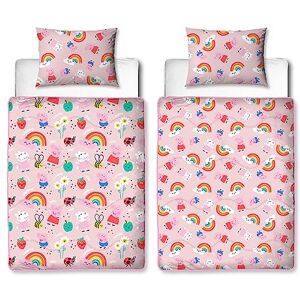 Peppa Pig Character World Official Single Bed Coverless Duvet Bedding Reversible Coverless Quilt and Pillowcase Washable Duvet Perfect For Travelling & Sleepovers Single 4.5 tog Peppa Pig Character World Official Single Bed Coverless Duvet Bedding Reversible Coverless Quilt and Pillowcase Washable Duvet Perfect For Travelling & Sleepovers Single 4.5 tog