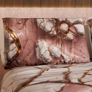 PETTI Artigiani Italiani MARBLELIZED – Pair of Pillow Cases for Bed 50 x 80 cm, Printed Front/Back, Pillow Cases, Pair of Elegant Pillowcases, Marble Effect Mauve, Gift Idea, 100% Made in Italy PETTI Artigiani Italiani MARBLELIZED – Pair of Pillow Cases for Bed 50 x 80 cm, Printed Front/Back, Pillow Cases, Pair of Elegant Pillowcases, Marble Effect Mauve, Gift Idea, 100% Made in Italy