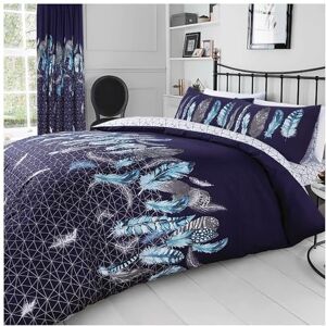 GC GAVENO CAVAILIA Feather Bedding Set, Printed Duvet Cover King Size, Comfy Breathable Quilt Cover, Navy GC GAVENO CAVAILIA Feather Bedding Set, Printed Duvet Cover King Size, Comfy Breathable Quilt Cover, Navy
