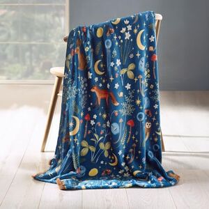 Catherine Lansfield Enchanted Twilight Animals Cosy Fleece 130x170cm Blanket Throw Navy Blue - Blanket Catherine Lansfield Enchanted Twilight Animals Cosy Fleece 130x170cm Blanket Throw Navy Blue - Blanket