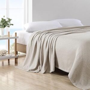 Nautica Cotton Medium-Weight Bedding, Home Decor for All Seasons Blanket, Queen, Baird Beige Nautica Cotton Medium-Weight Bedding, Home Decor for All Seasons Blanket, Queen, Baird Beige