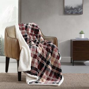 Eddie Bauer Reversible Sherpa Fleece Bedding, Home Decor for All Seasons, Polyester, Trailhead Plaid Red, Throw Eddie Bauer Reversible Sherpa Fleece Bedding, Home Decor for All Seasons, Polyester, Trailhead Plaid Red, Throw