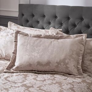 Catherine Lansfield Damask Jacquard Quilted Pillow sham Pair Champagne Gold Catherine Lansfield Damask Jacquard Quilted Pillow sham Pair Champagne Gold
