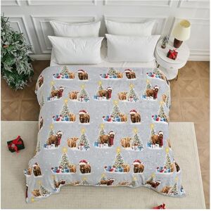 GC GAVENO CAVAILIA Xmas Highland Cow Print Blanket Throws Cute Rustic Farm Animal Cow Soft Cozy Fleece Plush Warm Flannel Bedding Blanket For Girls Kids Adults Couch Travel 170 Cm x 230 Cm GC GAVENO CAVAILIA Xmas Highland Cow Print Blanket Throws Cute Rustic Farm Animal Cow Soft Cozy Fleece Plush Warm Flannel Bedding Blanket For Girls Kids Adults Couch Travel 170 Cm x 230 Cm