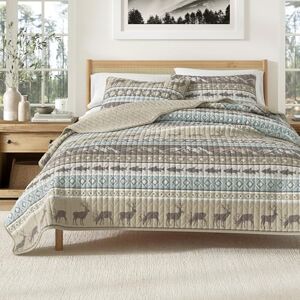Great Bay Home 3-Piece Reversible Rustic Lodge Bedspread Quilt with 2 Shams. All-Season Quilt Set. (Full/Queen, Yosemite) Great Bay Home 3-Piece Reversible Rustic Lodge Bedspread Quilt with 2 Shams. All-Season Quilt Set. (Full/Queen, Yosemite)