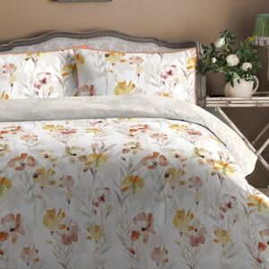 Appletree Gold Ochre Floral Duvet Cover Super King Bedding Size (260 x 220cm) 100% Natural Cotton Reversible Designs 2 Pillowcases Piped Edge Natural Bedding with Flowers Appletree Gold Ochre Floral Duvet Cover Super King Bedding Size (260 x 220cm) 100% Natural Cotton Reversible Designs 2 Pillowcases Piped Edge Natural Bedding with Flowers