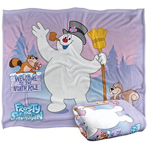LOGOVISION FROSTY THE SNOWMAN North Pole Sign Silky Touch Super Soft Throw Blanket 152 x 127 cm LOGOVISION FROSTY THE SNOWMAN North Pole Sign Silky Touch Super Soft Throw Blanket 152 x 127 cm