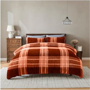 GC GAVENO CAVAILIA Fleece Bedding King Size Duvet Set Faux Fur Teddy Duvet Cover with Pillow Cases Warm, Soft Geometric Bedding & Linen Breathable Fluffy Quilt Covers (230x220), Terracotta GC GAVENO CAVAILIA Fleece Bedding King Size Duvet Set Faux Fur Teddy Duvet Cover with Pillow Cases Warm, Soft Geometric Bedding & Linen Breathable Fluffy Quilt Covers (230x220), Terracotta
