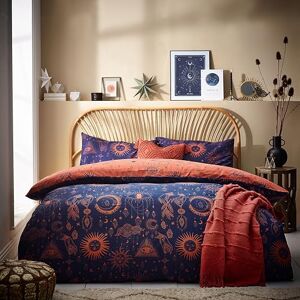 furn. Constellation Duvet Cover Set – Celestial Galaxy Print with Stars & Moons, Reversible Polycotton Bedding (Bronze/Navy – Single) furn. Constellation Duvet Cover Set – Celestial Galaxy Print with Stars & Moons, Reversible Polycotton Bedding (Bronze/Navy – Single)